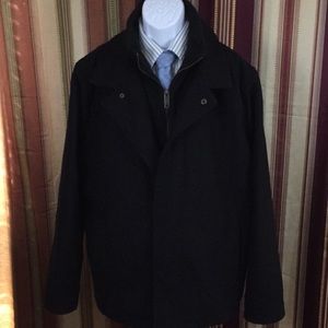 Joseph Abboud wool blend heavy full zip jacket